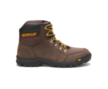 Caterpillar Work Boots South Africa Outline Brown - Cat Boots For Men - WY9068371